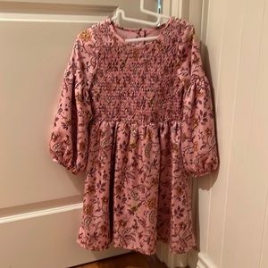 Janie and Jack Girls Puff Sleeve Smocked Dress